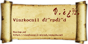 Viszkocsil Árpád névjegykártya